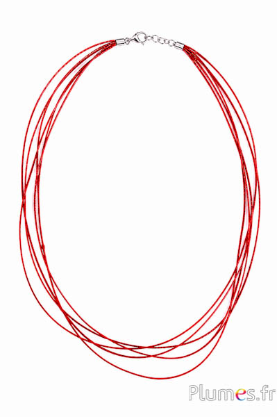 Halsketting - lengte 50 cm - rood